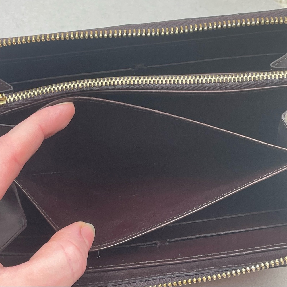 Vintage Louis Vuitton Vernis Zippy Wallet Burgundy Patent France Monogram - Picture 11 of 16